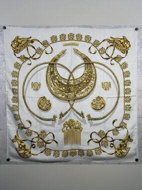Hermes Les Cavalier D’or Silk Scarf 90cm